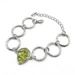 Load image into Gallery viewer, Peridot hoops bracelet