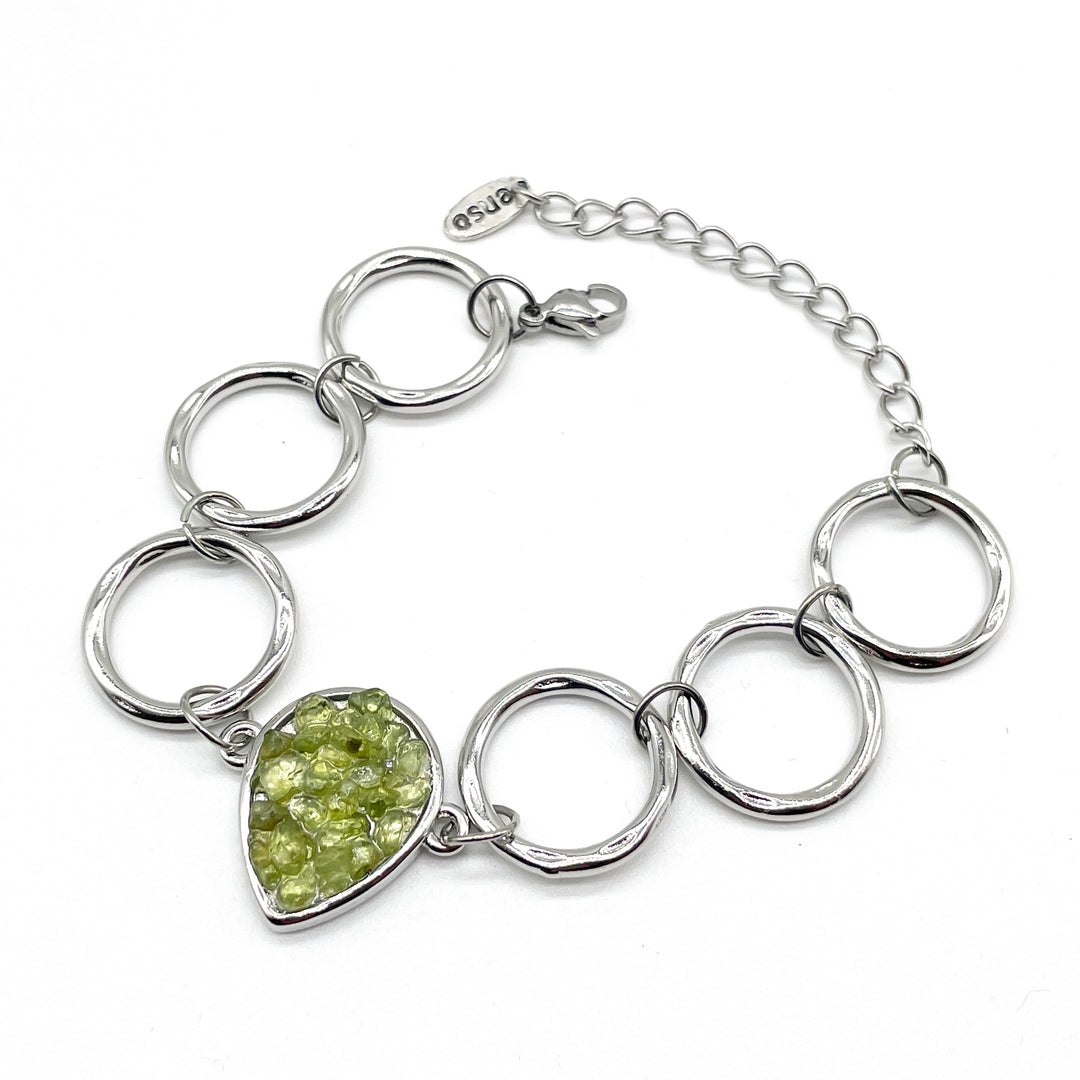 Peridot hoops bracelet