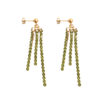 Load image into Gallery viewer,  Pendientes Acero baño oro olivinas