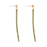 Load image into Gallery viewer,  Pendientes acero baño oro olivinas