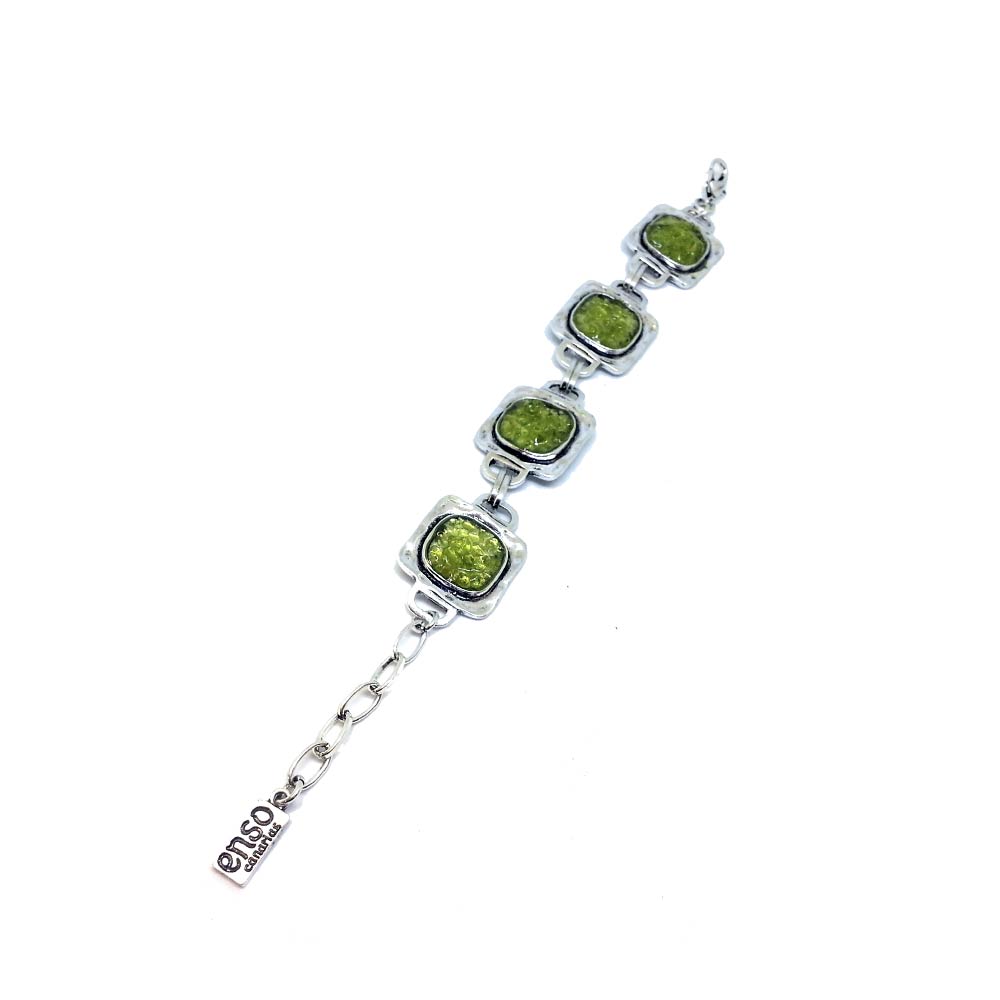 Square peridot bracelet