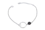 Load image into Gallery viewer,  Pulsera plata madera palmera circulo