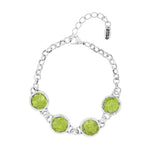 Load image into Gallery viewer,  Pulsera plata madera palmera circulo
