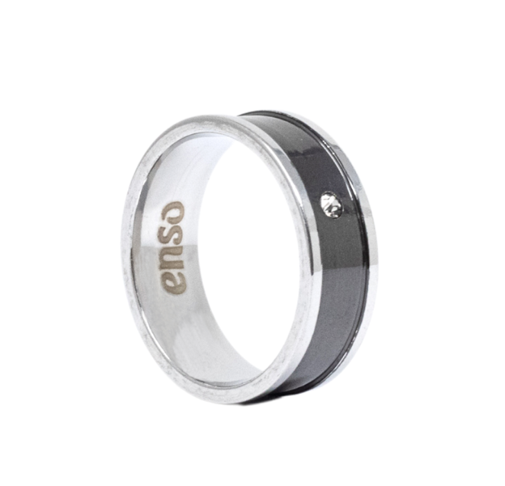 Steel and CZ ring
