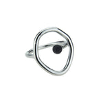 Load image into Gallery viewer, Anillo plata circulo doble lava