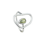 Load image into Gallery viewer, Anillo plata olivina engarzada