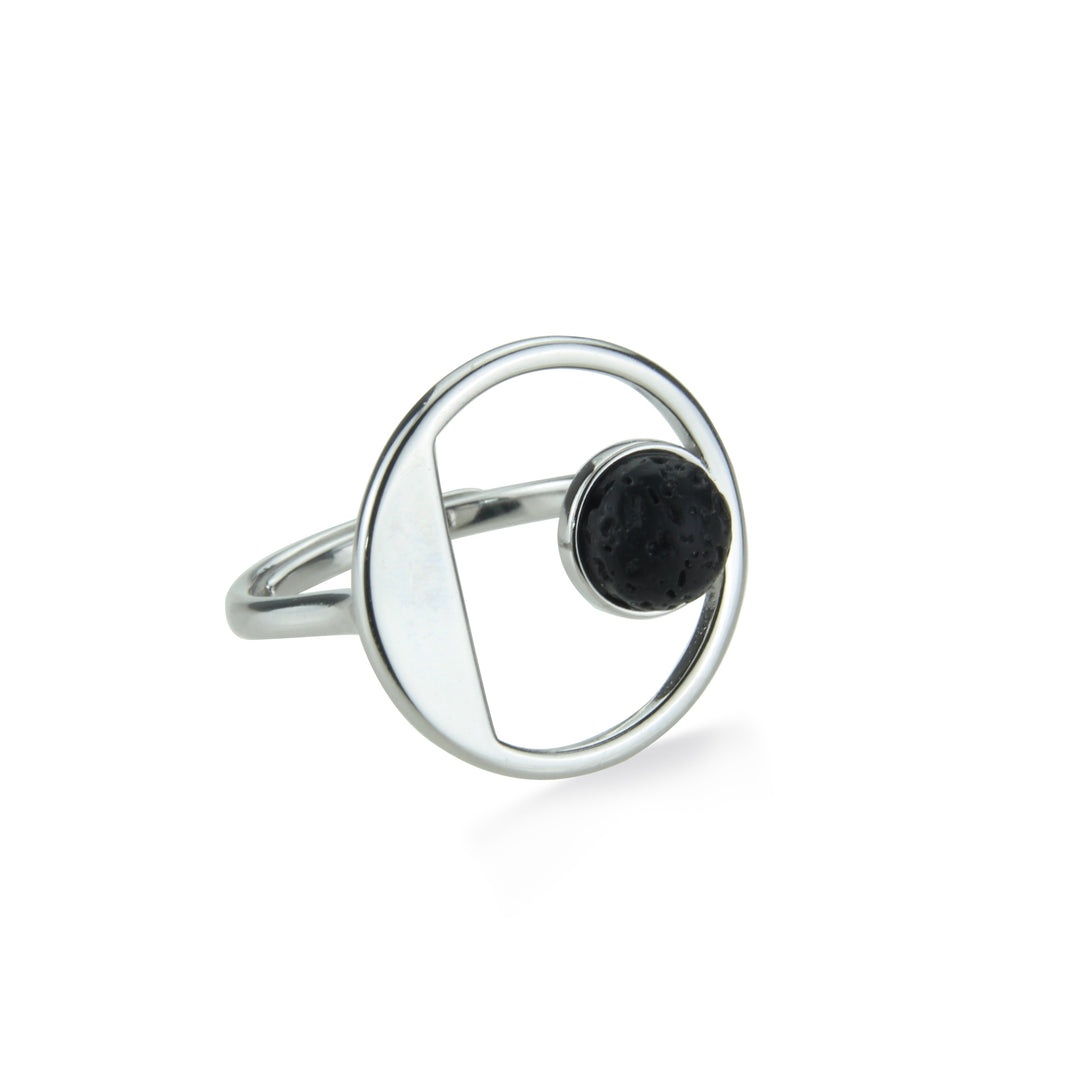 Anillo plata y lava