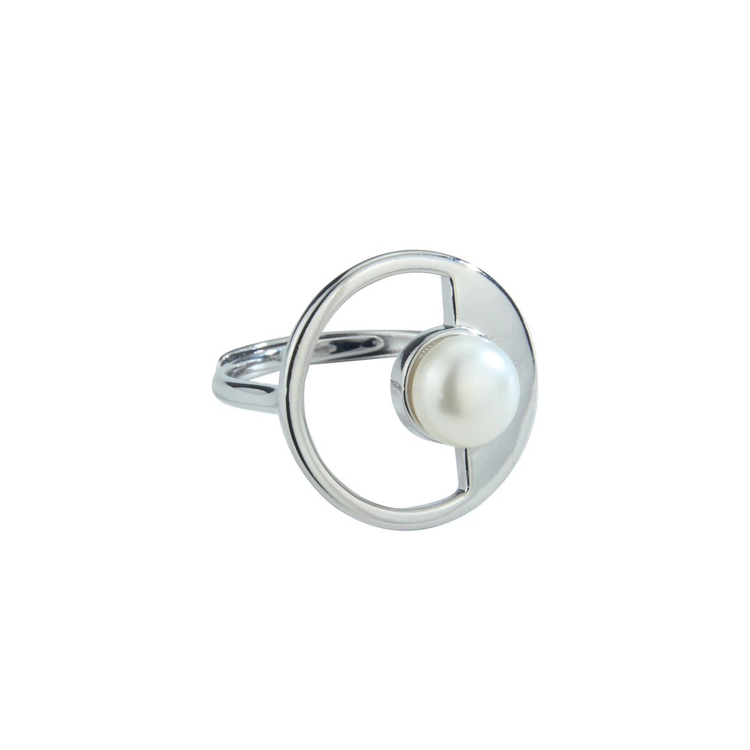 Anillo plata y perla