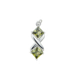 Load image into Gallery viewer, Colgante plata y olivina engarzada X