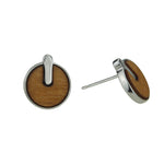 Load image into Gallery viewer, Pendiente de plata con madera de palmera
