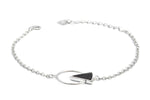 Load image into Gallery viewer, Pulsera de Plata con Madera de Palmera en Forma de Triángulo