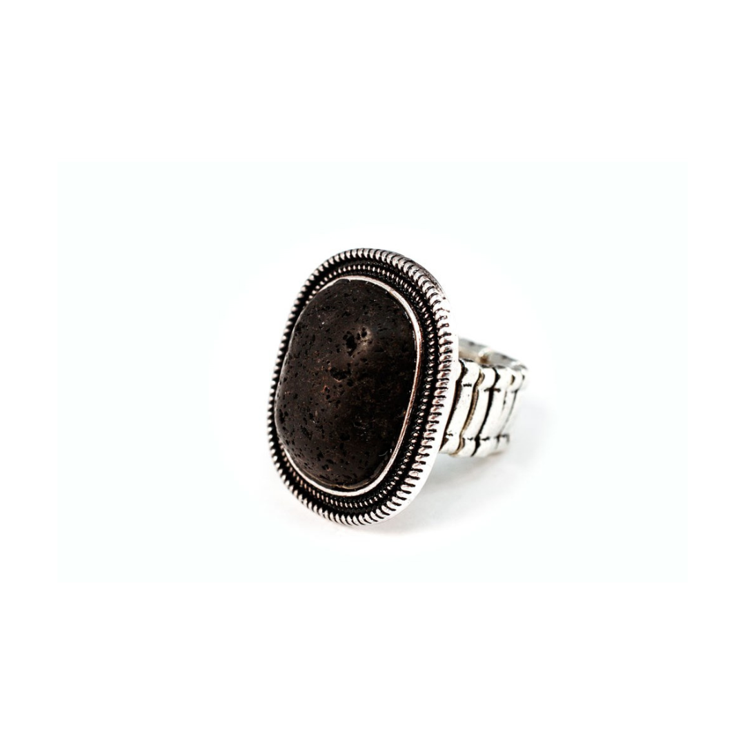 Anillo elástico lava negro