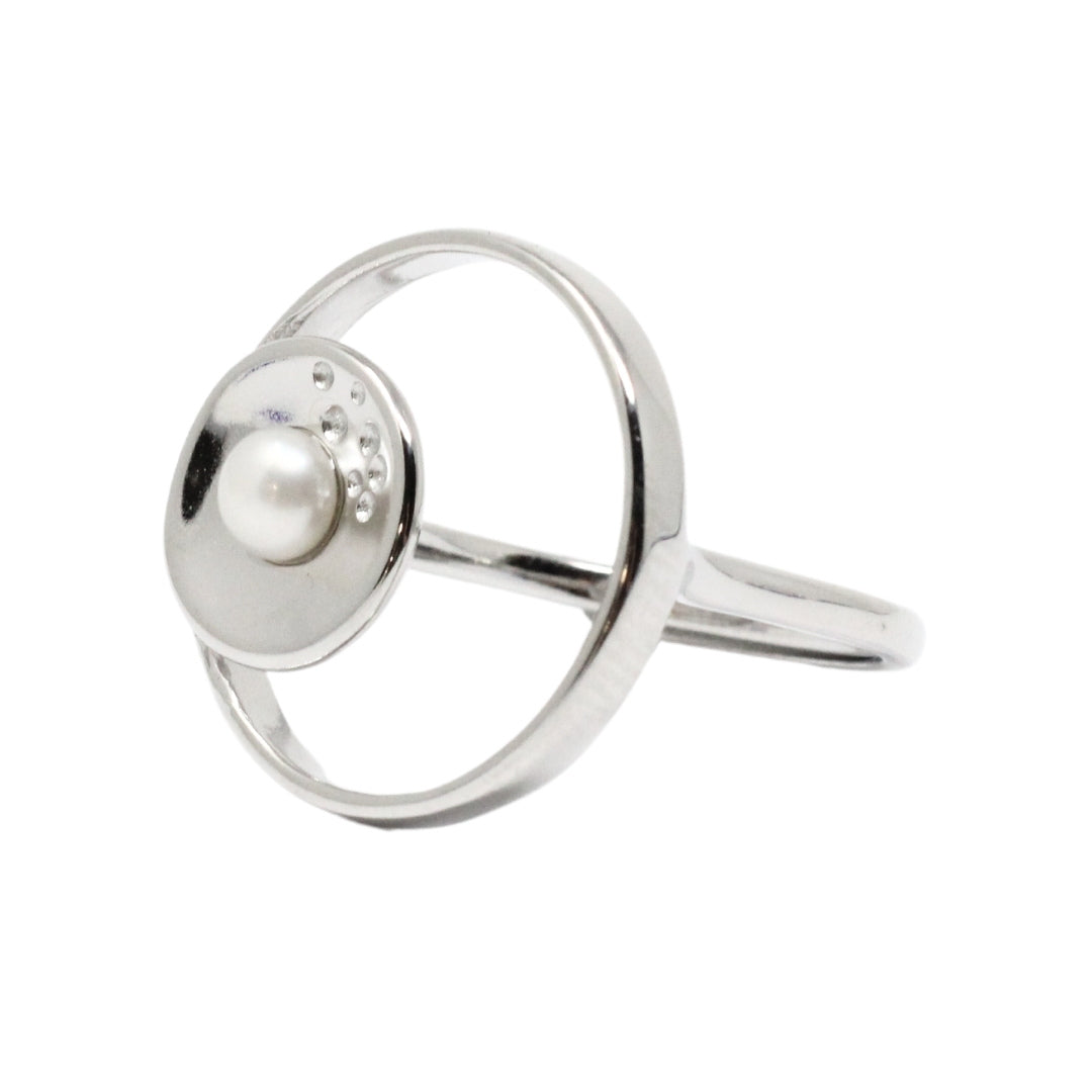 Pearl silver ring