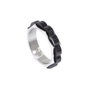 Anillo acero nudo negro