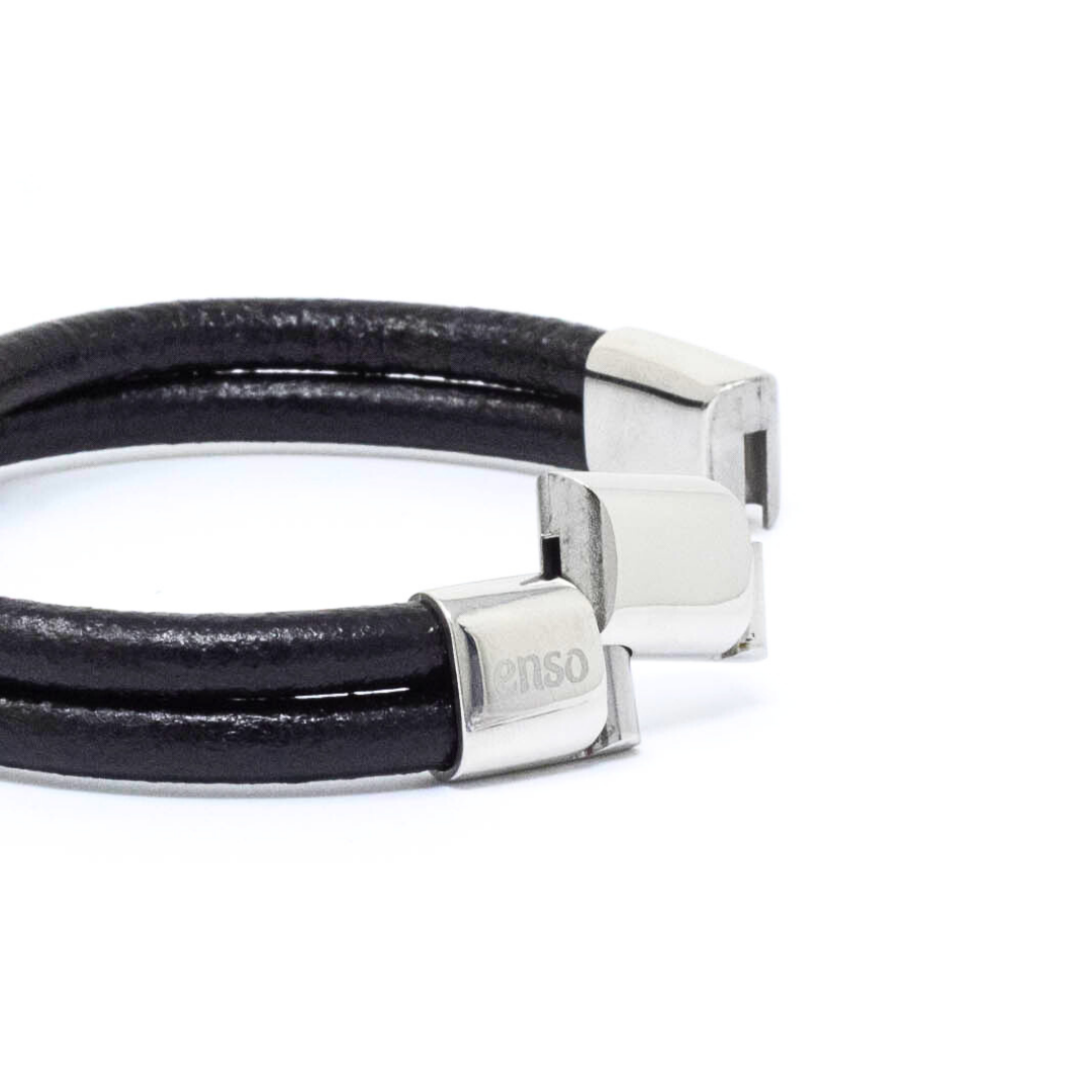 Smooth double leather bracelet 3pcs