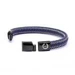 Load image into Gallery viewer, Wide blue brown leather bracelet
