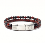 Load image into Gallery viewer, Reddish brown double bracelet
