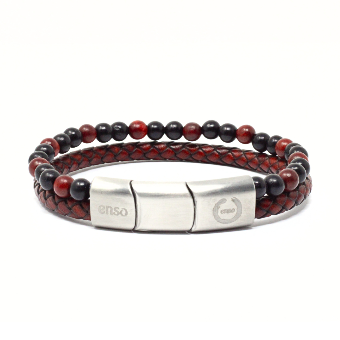 Reddish brown double bracelet