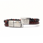 Load image into Gallery viewer, Reddish brown double bracelet
