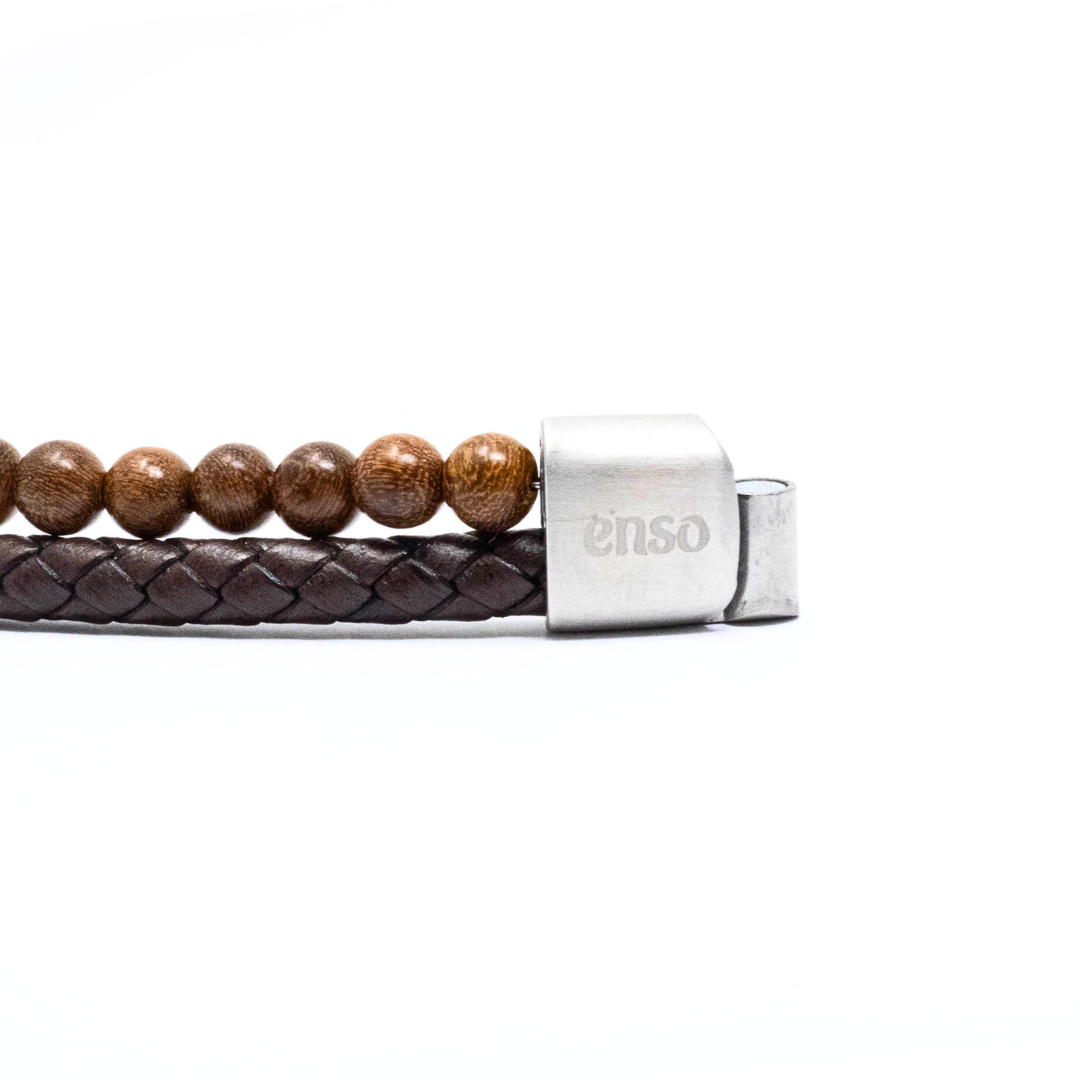 Brown wooden ball bracelet