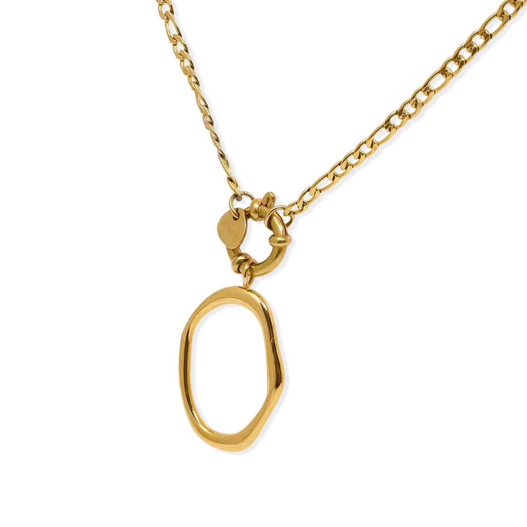 Gold plated steel pendant