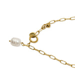 Load image into Gallery viewer, Pearl gold plated steel pendant
