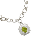 Load image into Gallery viewer, Large peridot cross chain pendant
