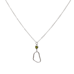 Load image into Gallery viewer, Silver and peridot pendant set
