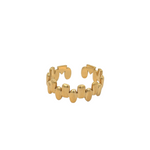 Load image into Gallery viewer, Adjustable gold plated steel ring
