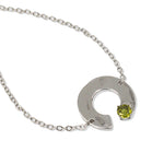 Load image into Gallery viewer, ENSO Silver Bracelet with Peridot Setting
