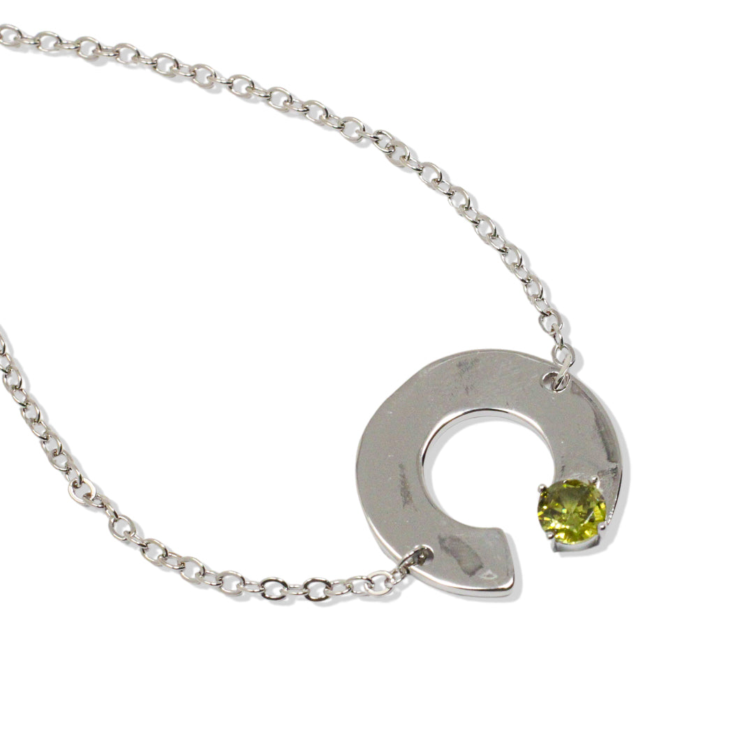 ENSO Silver Bracelet with Peridot Setting