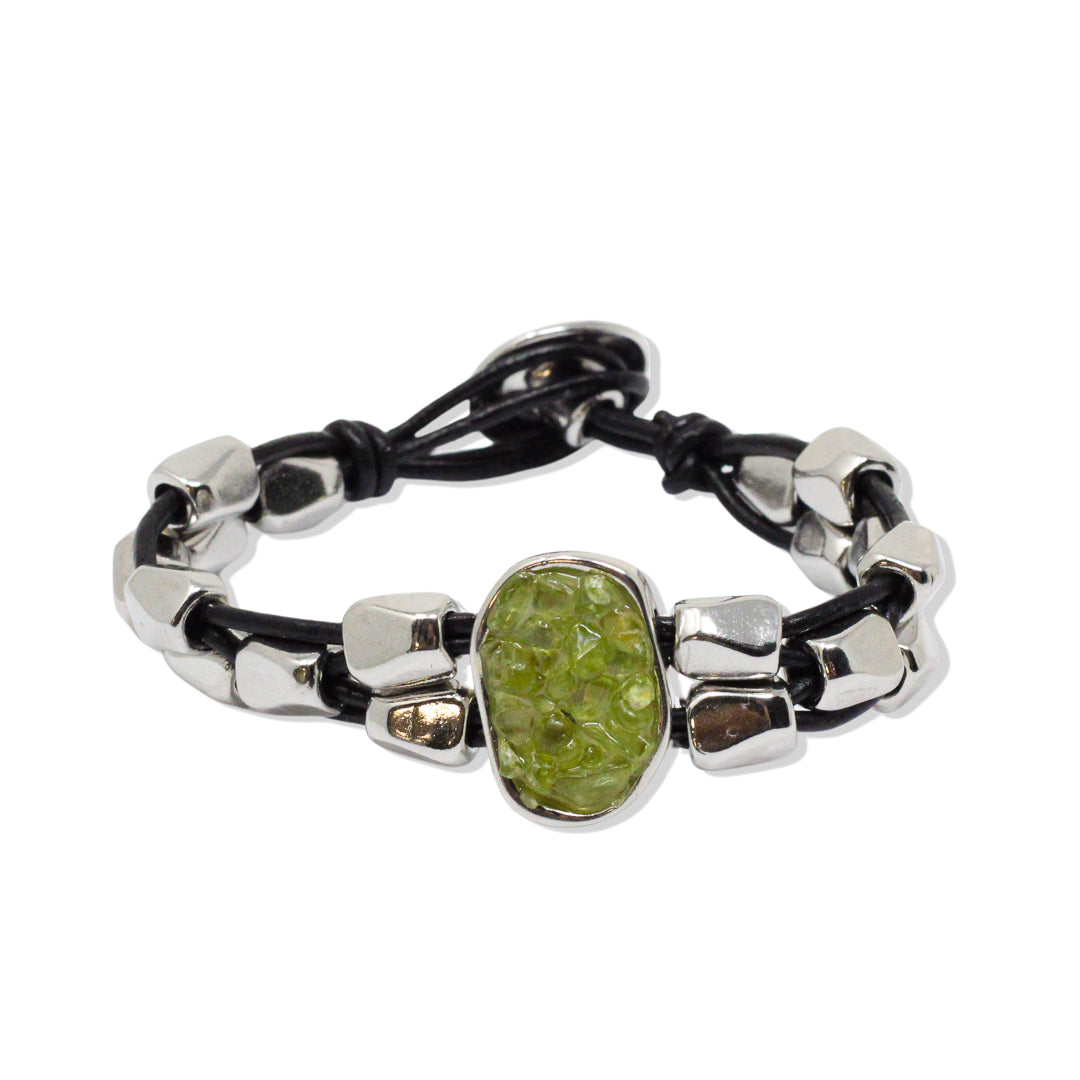 Peridot zamak bracelet