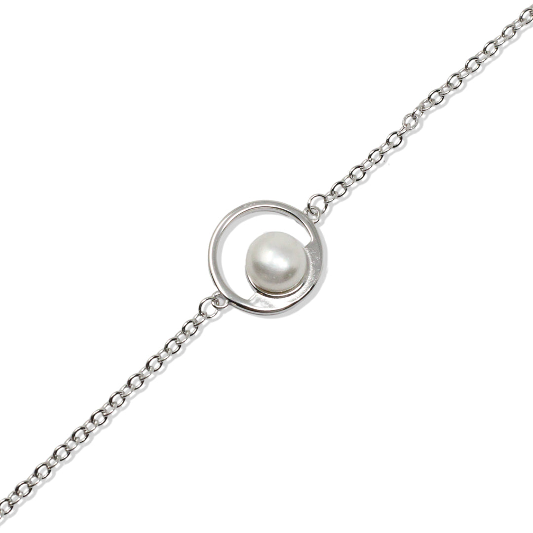 Silver Bracelet with Pearl