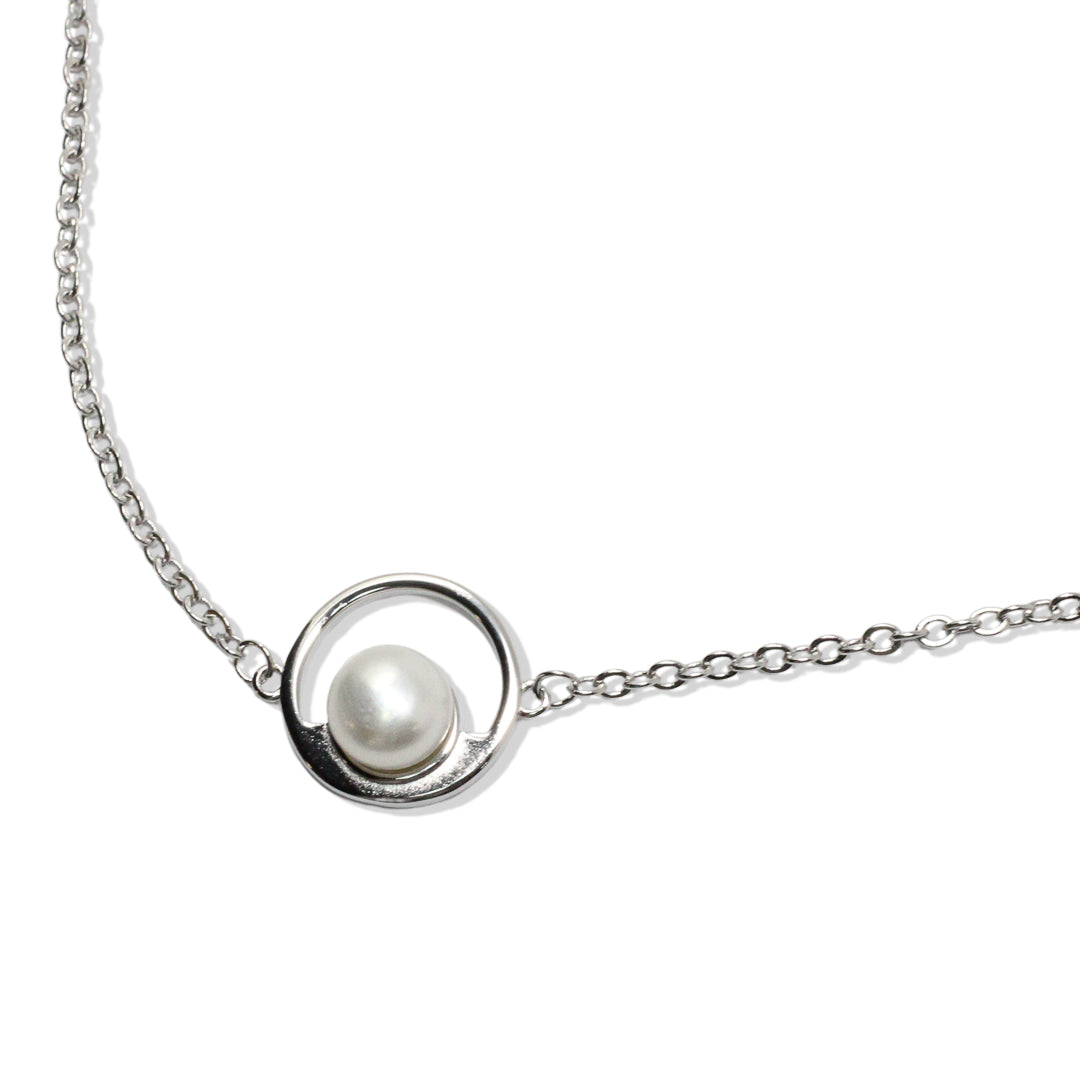 Silver Bracelet with Pearl