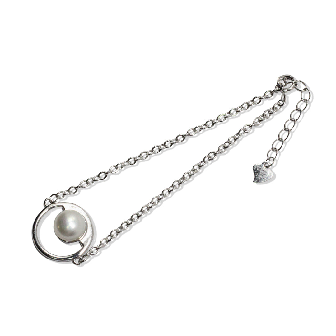 Silver Bracelet with Pearl