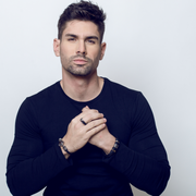 Brazalete cuero negro doble y acero 316l