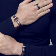 Brazalete ancla plateada