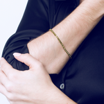 Load image into Gallery viewer, Olivine gold plated steel bracelet
