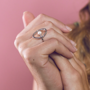 Anillo plata y perla