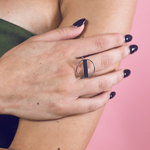 Load image into Gallery viewer, Palm wood silver ring
