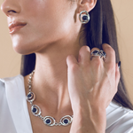 Load image into Gallery viewer, Oval lava earring
