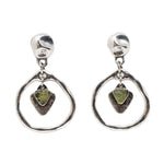 Load image into Gallery viewer, Peridot hoop earring
