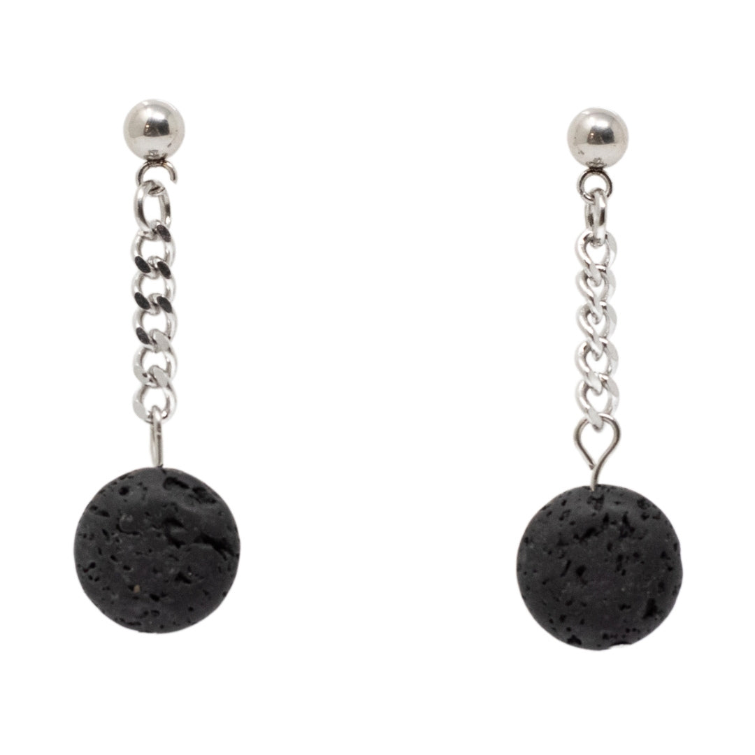 Lava earring with chain