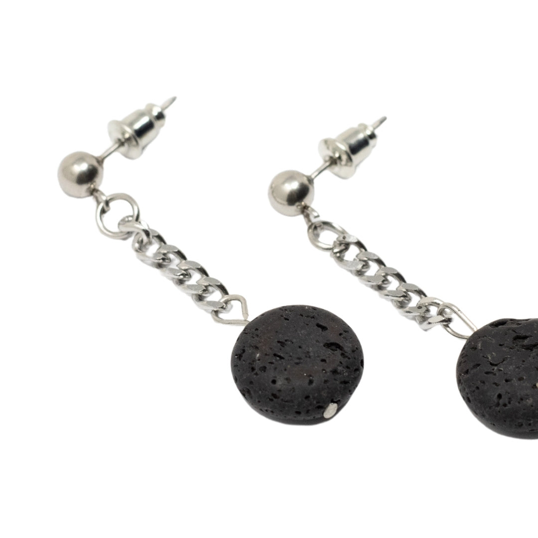 Lava earring with chain