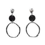 Load image into Gallery viewer, Hoop lava earring
