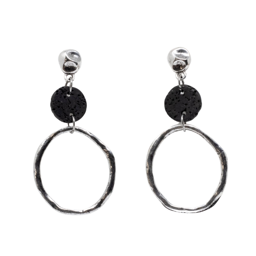 Hoop lava earring