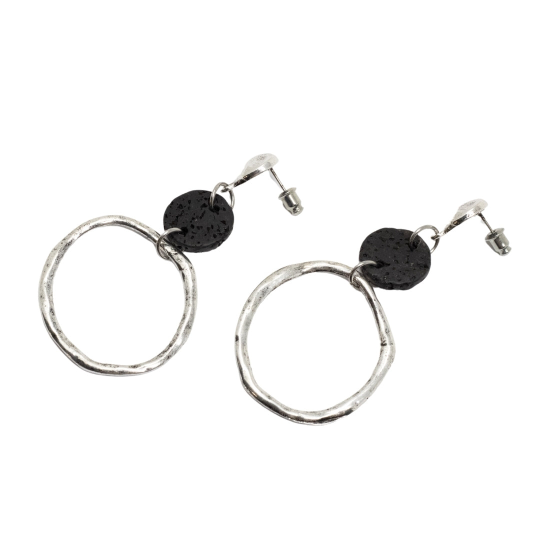 Hoop lava earring