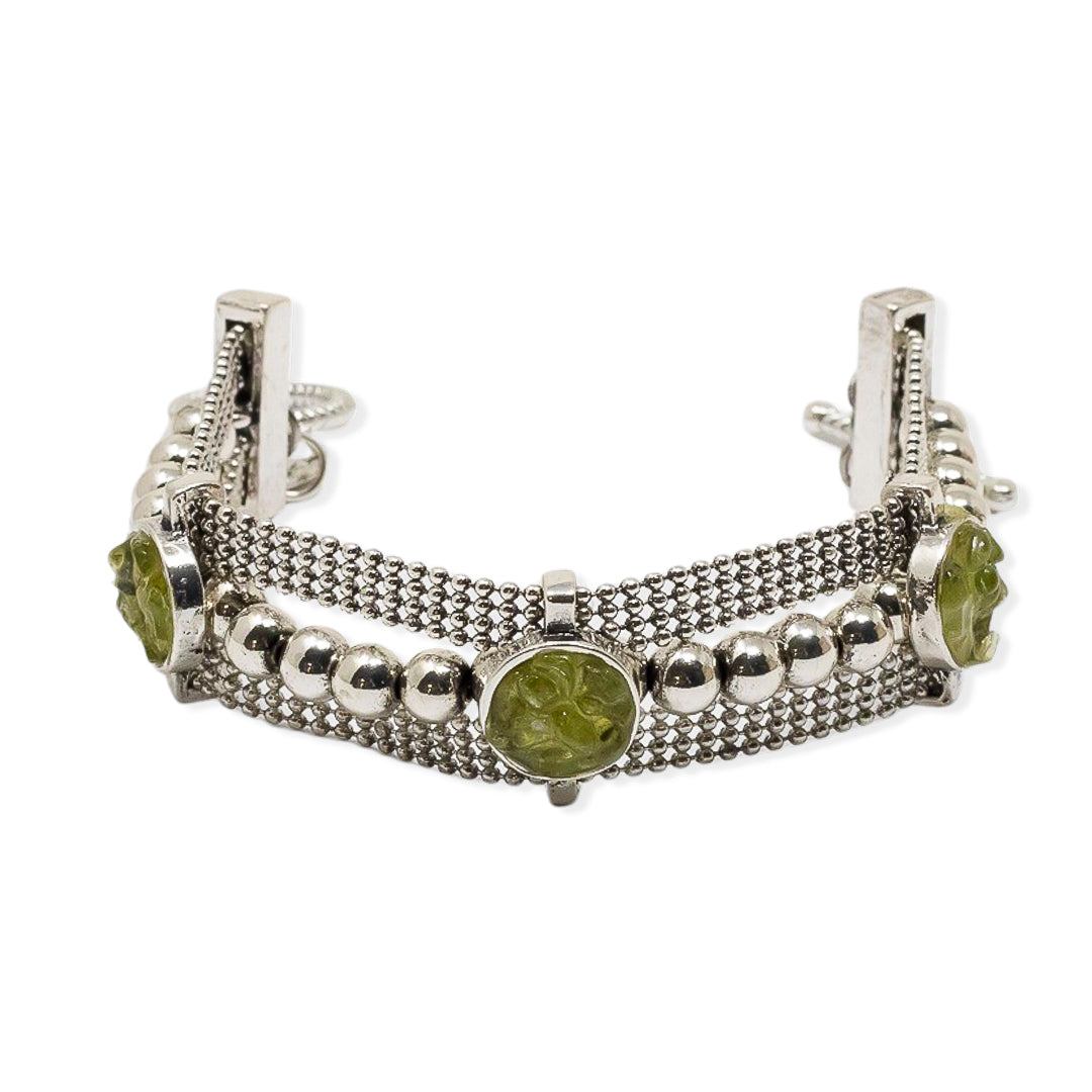 Pulsera metal olivina