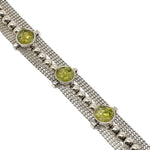 Load image into Gallery viewer, Peridot metal bracelet
