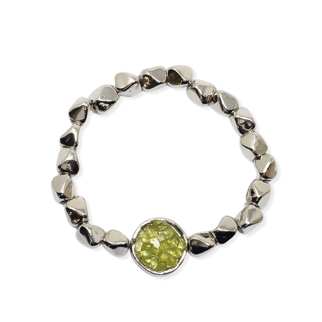 Parrot peridot bracelet